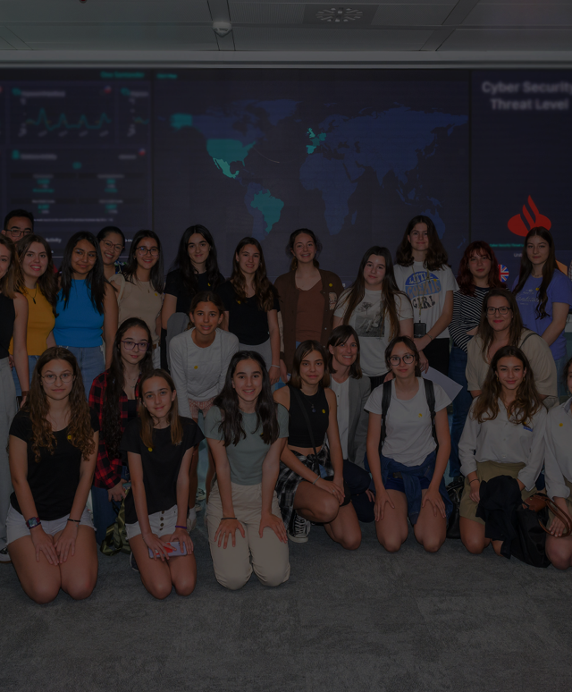 Women attending the event "Woman in Tech" organized by Santander Digital Service 